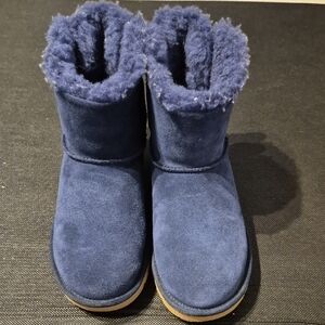 Cozy Blue Suede Boots